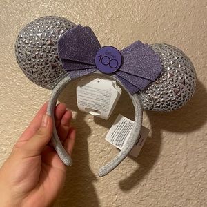 2023 Disney Parks D100 Platinum 100 Years of Wonder Minnie Ears